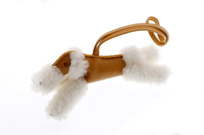 HERMES Fox Terrier Buddy Charm Natural Mouton | eBay