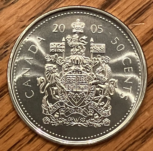 Photo of a 2005-P Canada 50 Cents from an eBay sale