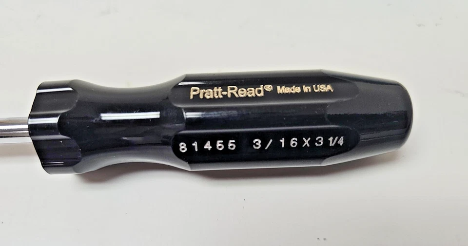 PRATT-READ CORP  #81455 3/16" Hollow Shaft Nutdriver 3.25" Shank MADE IN USA!!! - Image 2 of 3