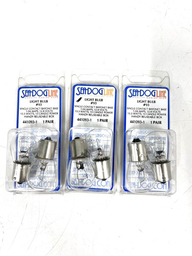 Sea Dog Line 441093-1 , Single Contact Light Bulb 12.8V - 3 Pack - Foto 1 di 3