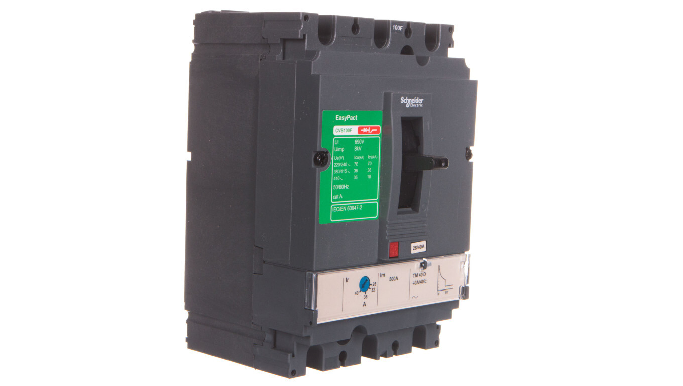 Circuit breaker 40A 3P 36kA EasyPact CVS100 TM40D LV510333 /T2UK