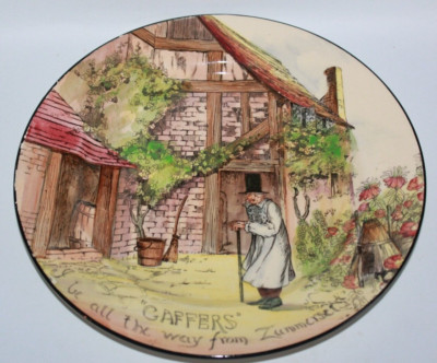 ROYAL DOULTON GAFFERS D 4210 I BE ALL THE WAY FROM ZUMMERSET PLATE