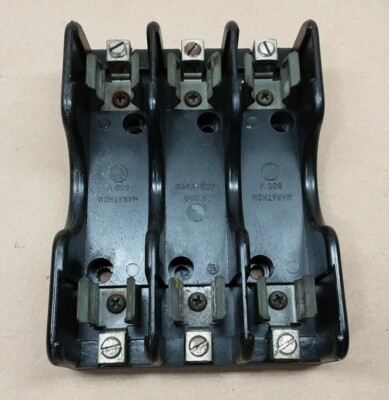 Marathon 6F 30/60A 3 Pole Fuse Holder 600 V 30 Amp 6F30 #3001A28