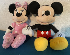 Set of 2 Disney Mickey and Minnie Mouse Plush Stuffed Toy 10"