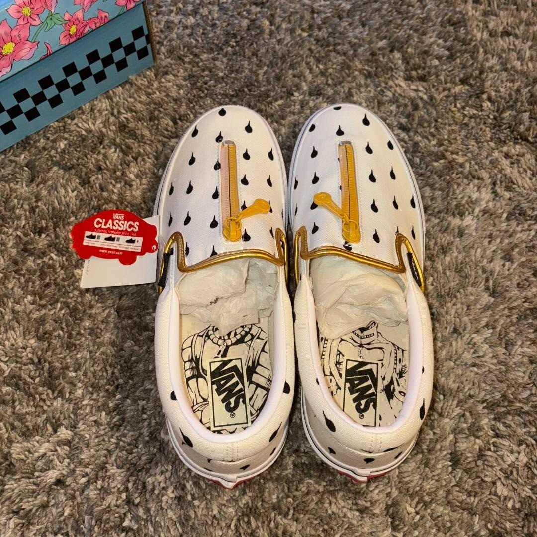 パーシュース　ヴァイス　サイン JOJO Golden Wind x VANS Collabo Slip-On Sneaker Bruno Bucciarati