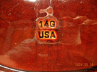 Brown Glaze Drip Divided Serving Dish Bowl USA 14G 12.25" Long Vintage Pottery — photo 7