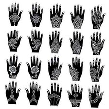 Henna Tattoo Stencil Kit/Temporary Tattoo Template Set of 20 Sheets, 20pcs-2