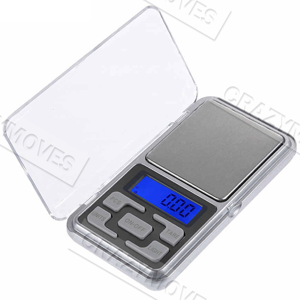 Pocket Digital Mini Scales 0.01500g Precision Weight Balance Silver