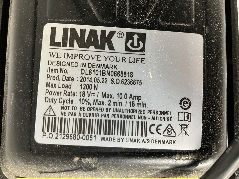 Linak DL6101BN0665518 Max Load 1200N, Power Rate 18V / Max 10.0 Amp Actuator DL6 - Image 2 of 4