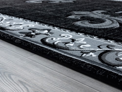 Gray Curls Scrolls Curves Traditional-European Area Rug Bordered 2050 11272 - Picture 4 of 16