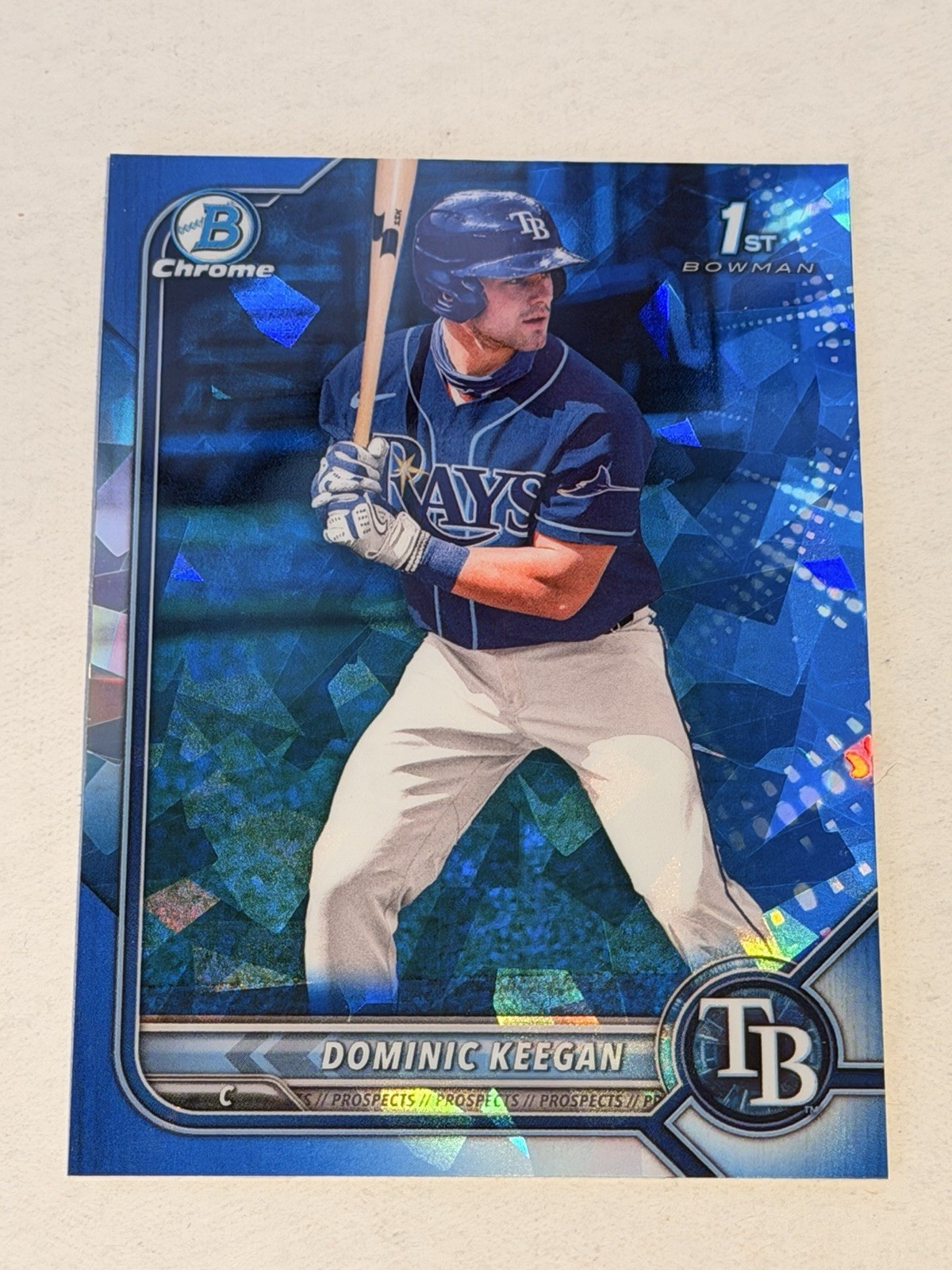 2022 Bowman Chrome Draft 1st Sapphire Dominic Keegan #BDC-9 Tampa Bay Rays