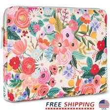 Stylish Floral Laptop Sleeve Zippered Padded Case 14 Inch Laptops Tablets New