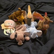 Ty Beanie Babies Lot of 6 Retired Goochy Scorch Courage Swoop Peanut Canyon