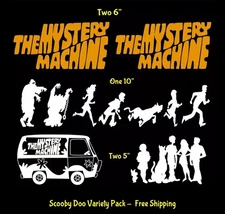 The Scooby Doo Gang The Mystery Machine Pack Vinyl Decals Car Truck Van Window