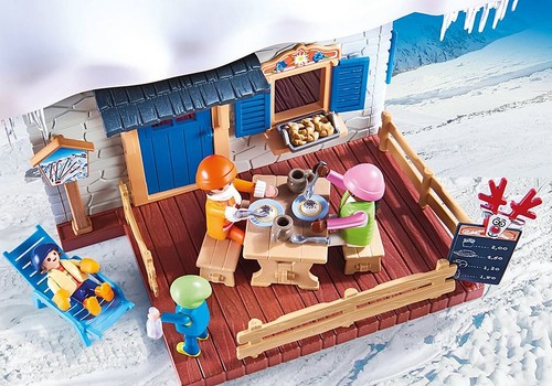 Playmobil 9280 Chalet avec skieurs/Chalet Hiver Winter/Family Fun-Neuf -New - Photo 6/8