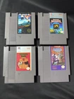 LOT OF 4 Vintage Nintendo NES Authentic Video Game Cartridges TESTED CLEANED