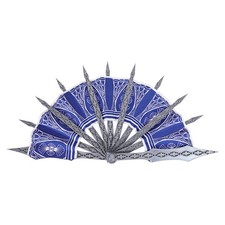 Kitana Blue Fan Cosplay Weapon Props Halloween Carnival Costume Accessories