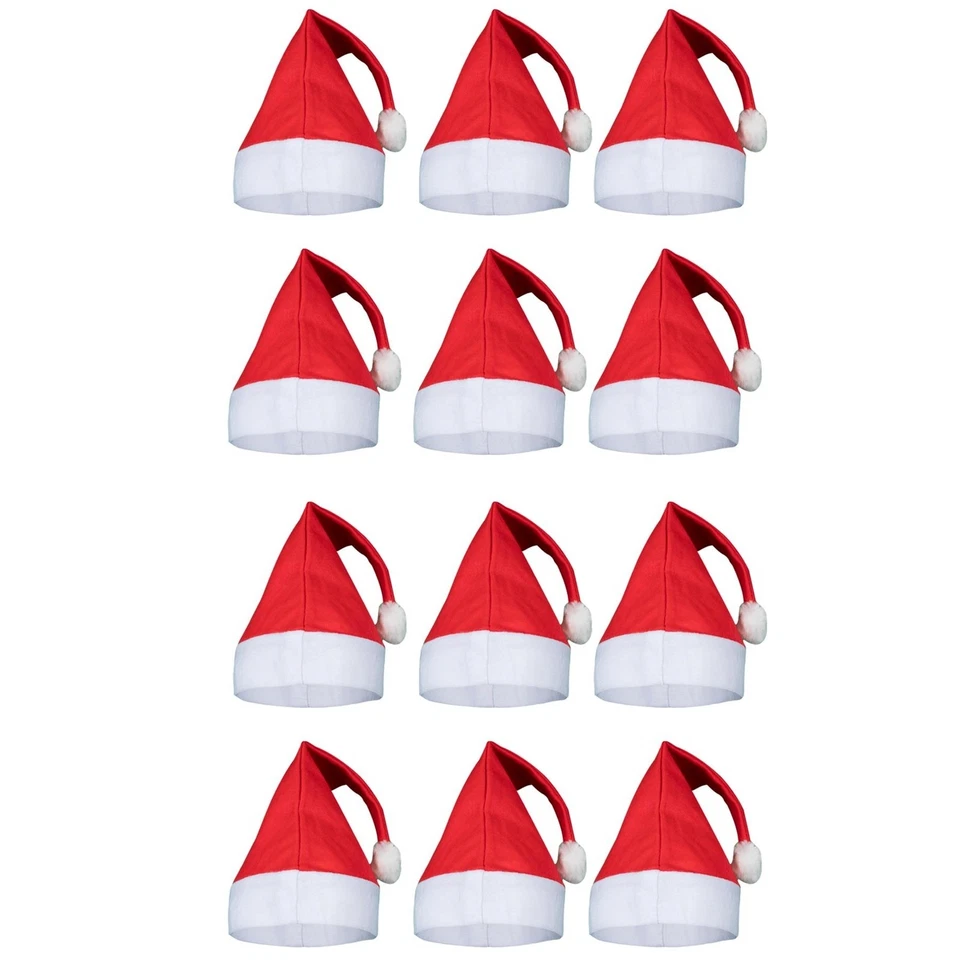 A2Z Navidad Gorro Papa Noel Pom Disfraz Papá Noel Gorro Festivo Sombreros - Imagen 1 de 1