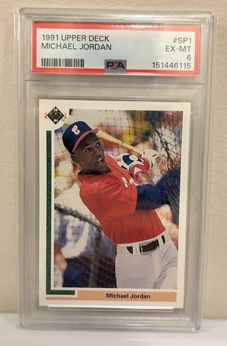 1991 Upper Deck Michael Jordan SP1 Rookie RC Baseball PSA 6 Centered Fresh Grade