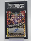 JJ MCCARTHY 2024 MOSAIC SHOWTIME AUTO CHOICE RED/YELLOW FUSION ROOKIE Q3976