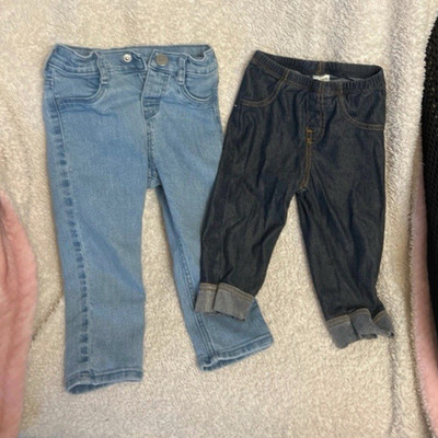 Balmain x H&M 2-Pack Baby Toddler Denim Jeans Blue Solid 9-12 Months