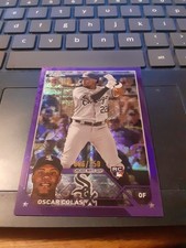 Oscar Colas 2023 Topps Chrome Logofractor #145 Purple RC /250