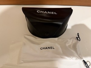 Chanel Authentic Women’s Sunglasses Case Dust Bag Cleaning Cloth Black