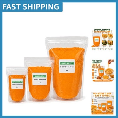 Delicious 8 oz Cheddar Cheese Powder   Ideal for Popcorn & Cooking Magic