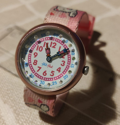 Flik flak swiss made aluminum kids quartz watches with new battery