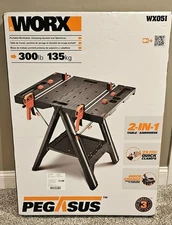 WORX Pegasus 2-in-1 Folding Work Table Sawhorse Portable Workbench New In Box