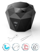 Ultrasonic Denture Cleaner Machine 43±5KHz Rechargeable Retainer Cleaner wi