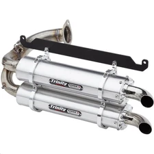 TRINITY RACING Stage 5 Slip On Mufflers Brushed Dual TR-4176S