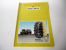 Original Prospekt Michelin Reifen  für Mercedes Benz Unimog & MB-trac