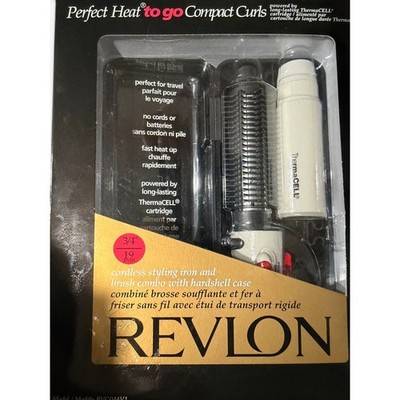 Revlon Perfect Heat To Go Compact Curls Cordless Curling Iron,New/Sealed