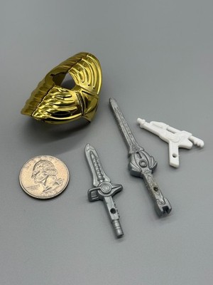 LOT 4 Accessories 1993 Power Rangers Bandai Dragon Shield Dagger Sword 5.5'' MMPR