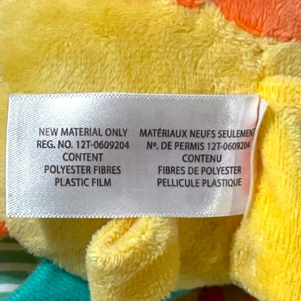 Mordedor de pelúcia girafa Bright Starts brinquedo para bebê brinquedo de mastigar amoroso amarelo 10” - Imagem 4 de 4