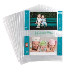 4x6 Photo Pages for 3-Ring Binder 4x6, 25 Pack, Holds 100 Pictures, Each 2-Po...
