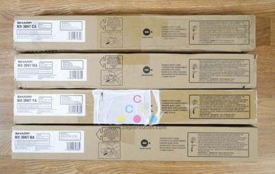 4 Cosmetic Genuine Sharp MX-2610N,MX-3110N,MX-3640N, MX-36NT CMYK Toners