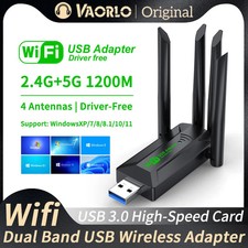 1200Mbps WiFi USB Adapter Dual Band 2.4G 5Ghz Wi-Fi Dongle 4 Antenna 802