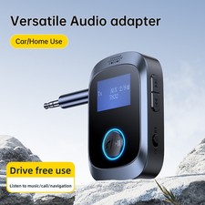 AUX Bluetooth-compatible 5.4 Adapter Car Audio Send Receive 2-in-1 with Screen