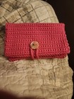 Handmade Crochet Pink Wallet.