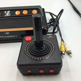 Atari Flashback 4 Home Console Black Classic Games Preloaded 1 Joystick +adapter