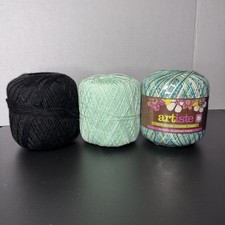 Lot of 3 Balls Crochet Thread Artiste 5 100 Acrylic