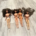 Mattel Lot Of 4 Barbie Dolls Long Hair Vintage All Naked