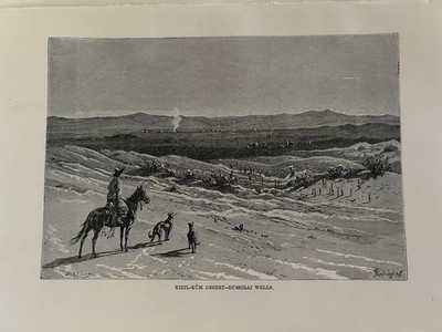 1884 View of Kyzyl Kum Desert Dussibai Wells Central Asia Original Antique Print