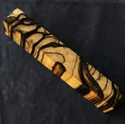 Black & White Ebony Turning Blank – Exotic Wood – 46 × 273 × 43 mm (#1357)