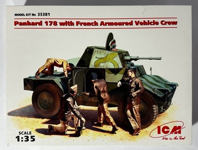 ICM 35381 1/35 Scale Panhard 178 with French Armored Vehicle Crew - Parts Sealed