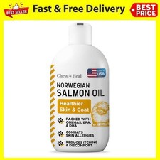 Salmon Oil for Dogs 8 oz Omega 3 Fish Oil Skin Coat Itchy Skin Supplement