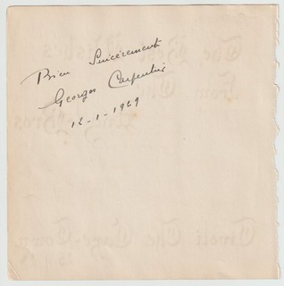 Georges Carpentier Autograph 1929 French Boxing Champion