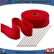 2 X 50ft Roll Titanium Manifold Exhaust Heat Wrap Tape Header Turbo Pipe 10tie